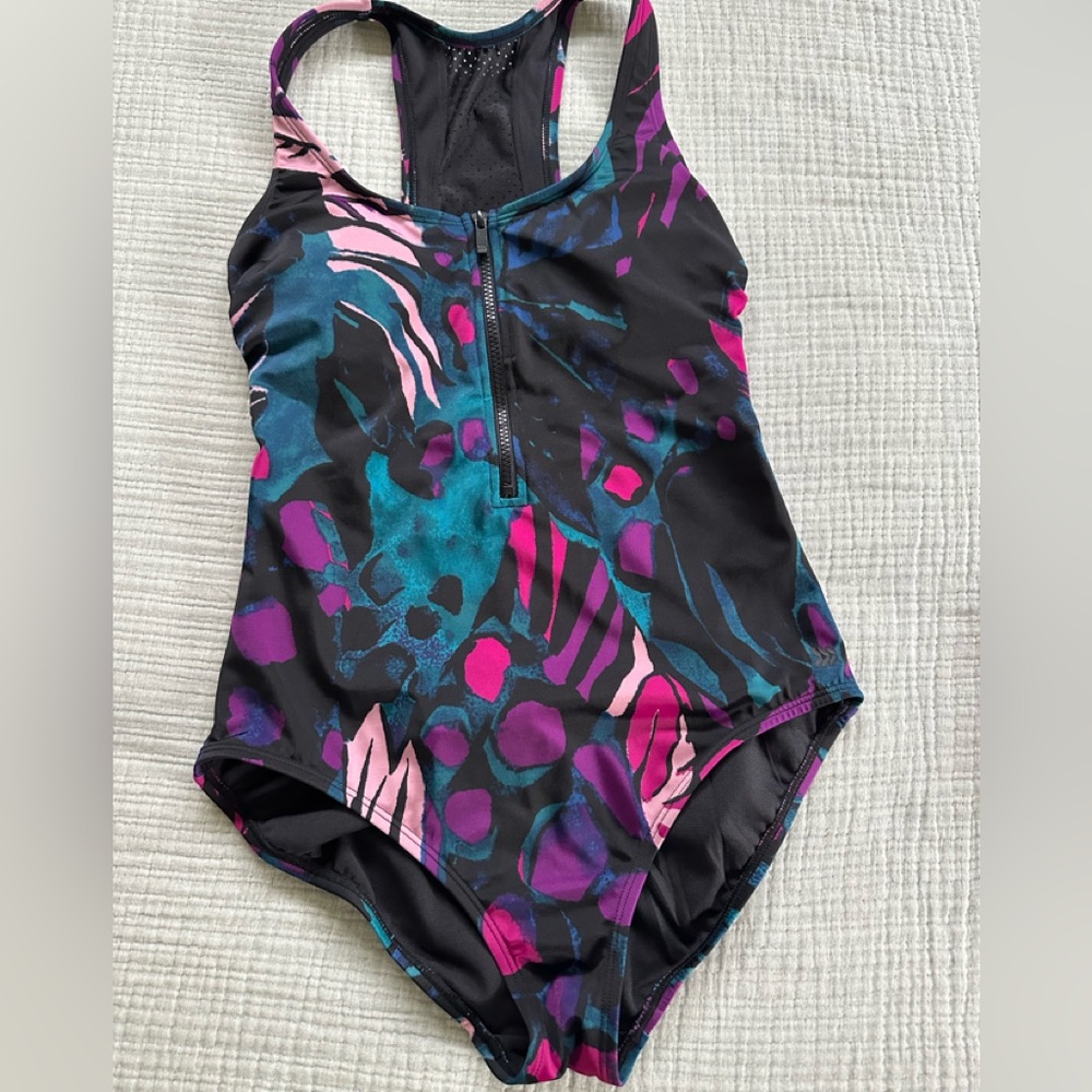 Like new All in Motion one piece bathing suit  size Medium. Racer back.